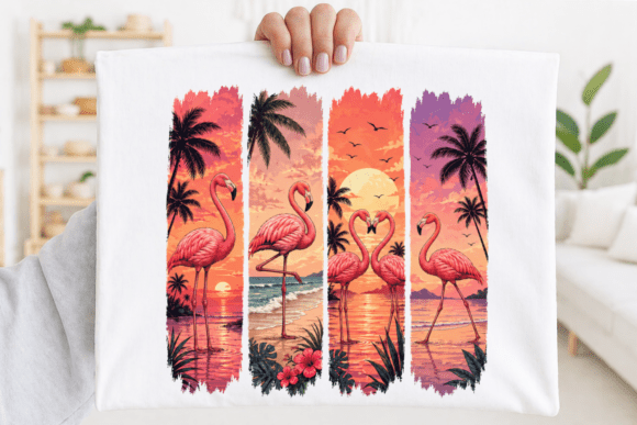 Download Tropical Flamingo Sunset Beach PNG - Tropical flamingo Collection