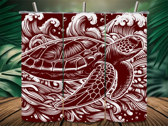 Download Ocean Wave Sea Turtle Wrap Tumbler - Sea turtle wrap Collection